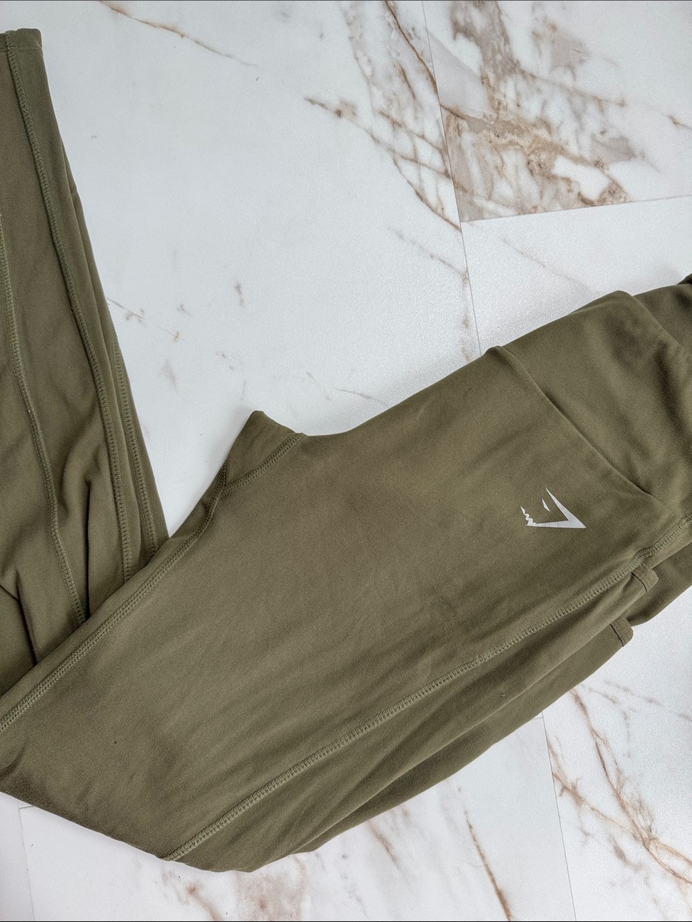 Gymshark Green Side Pocket Logo Leggings sz S Workout Running